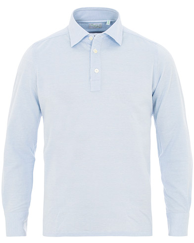  Orlando Long Sleeve Polo  Light Blue