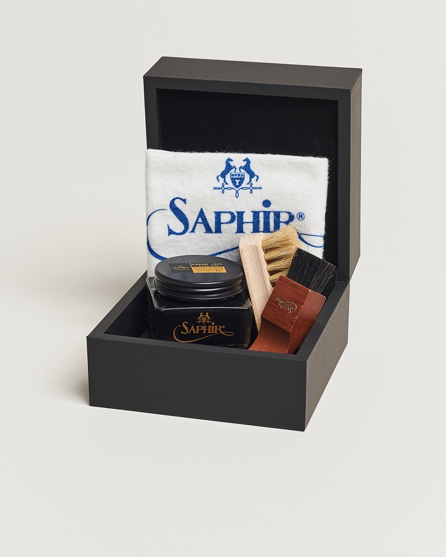 Saphir Medaille d'Or Gift Box Creme Pommadier Black & Brush – Sort