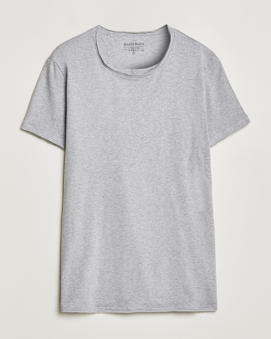 Herre | T-Shirts | Bread & Boxers | Crew Neck Relaxed Grey Melange