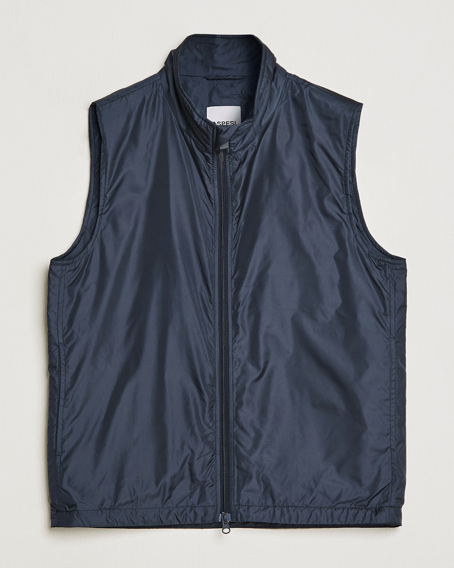 Aspesi Vernes Nylon Gilet Navy – Blå