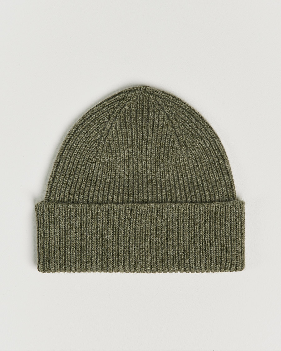 Le Bonnet Lambswool/Caregora Beanie Croco – Grøn