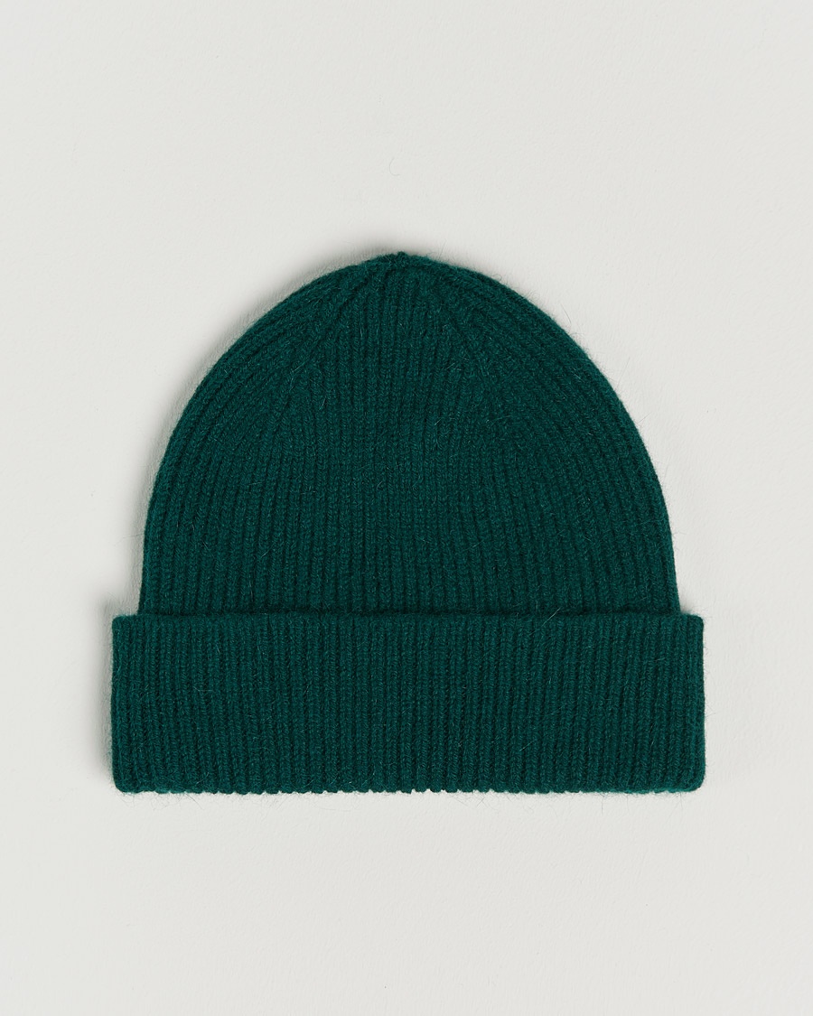 Le Bonnet Lambswool/Caregora Beanie Moss – Grøn