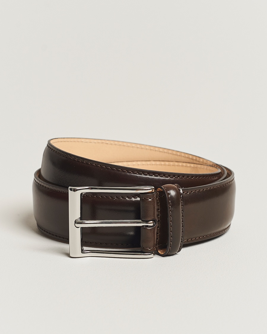 Herre | Tøj til bryllup | Crockett & Jones | Belt 3.2 cm Dark Brown Cordovan