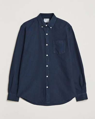  Classic Organic Oxford Button Down Shirt Navy Blue