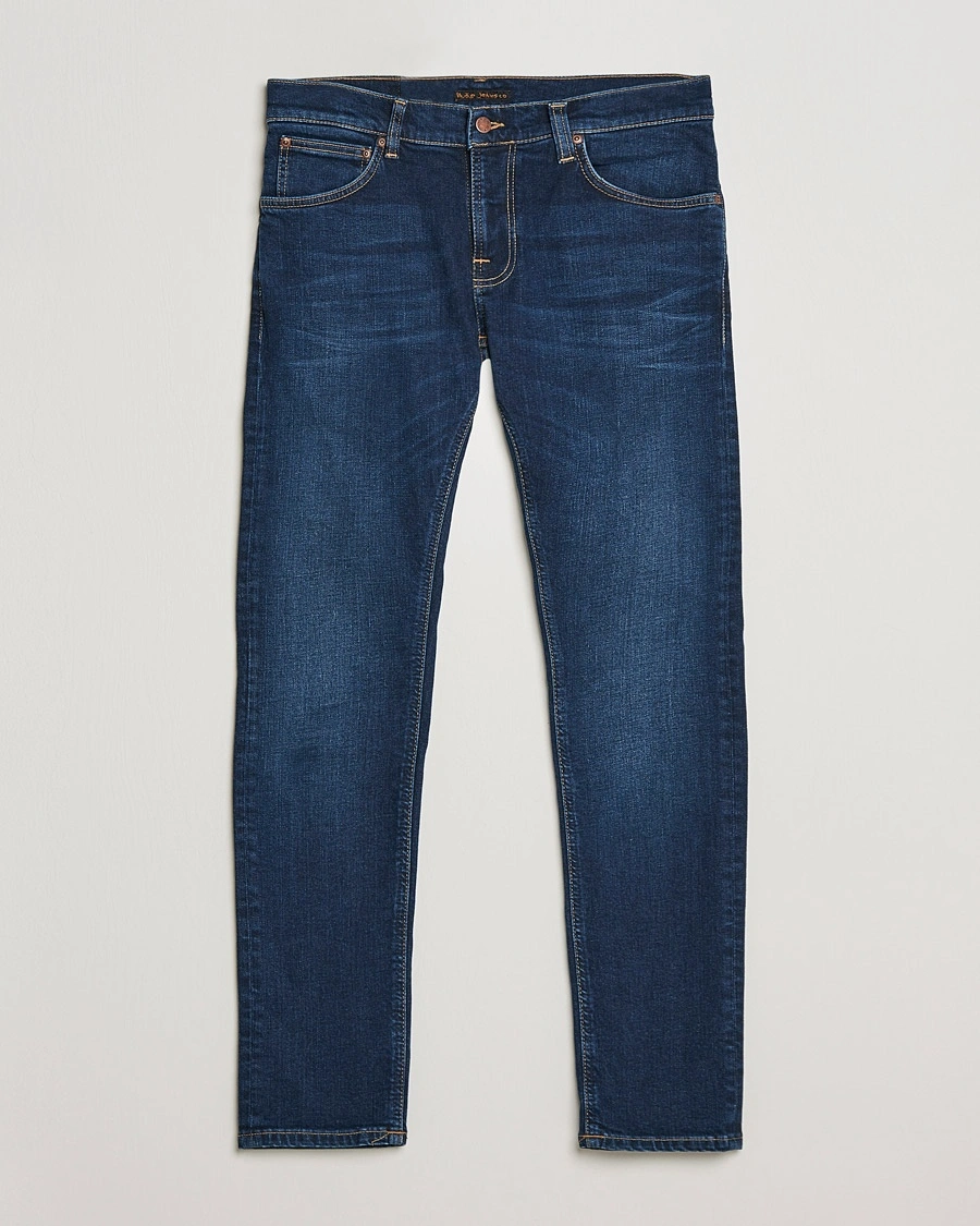 Nudie Jeans Tight Terry Jeans Dark Steel – Blå