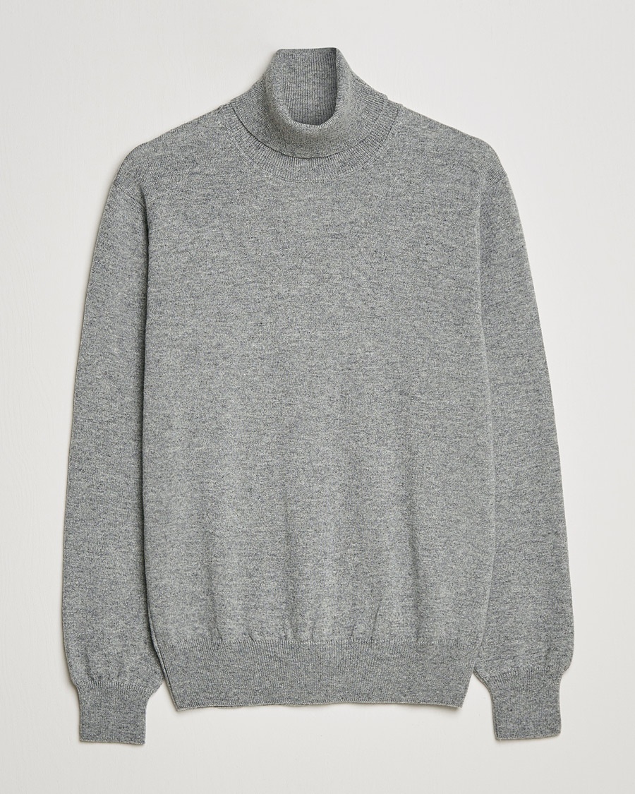 Herre | | Piacenza Cashmere | Cashmere Rollneck Sweater Light Grey