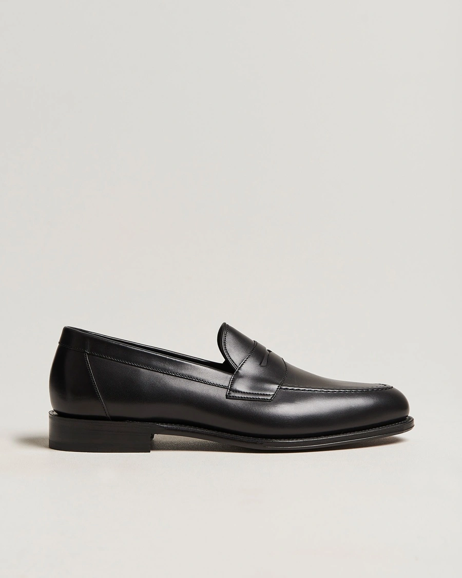 Loake 1880 Hornbeam Eco Penny Loafer Black Calf – Sort