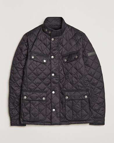 Barbour Lifestyle Dress Tartan Quilted Sander Jacket Navy CareOfCarl