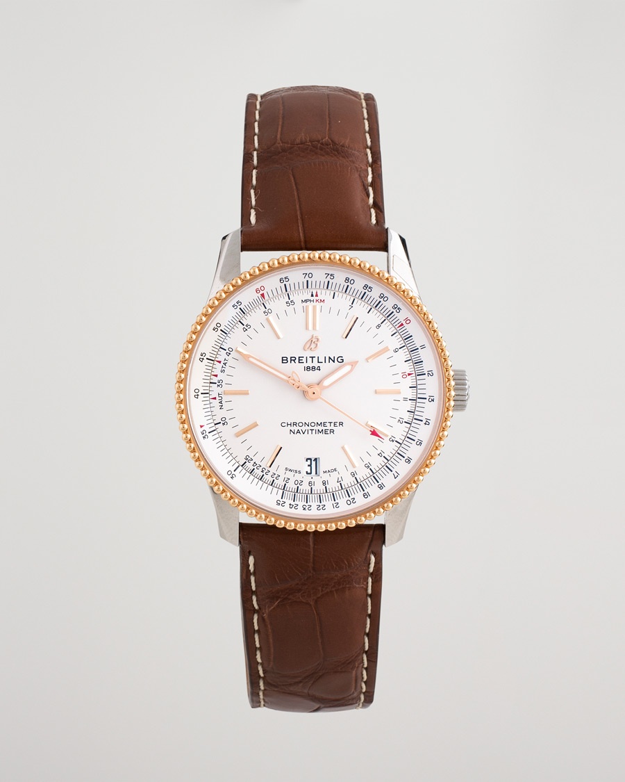 Brugt: | | Breitling Pre-Owned | Navitimer38 U17325211G1P1 Steel White