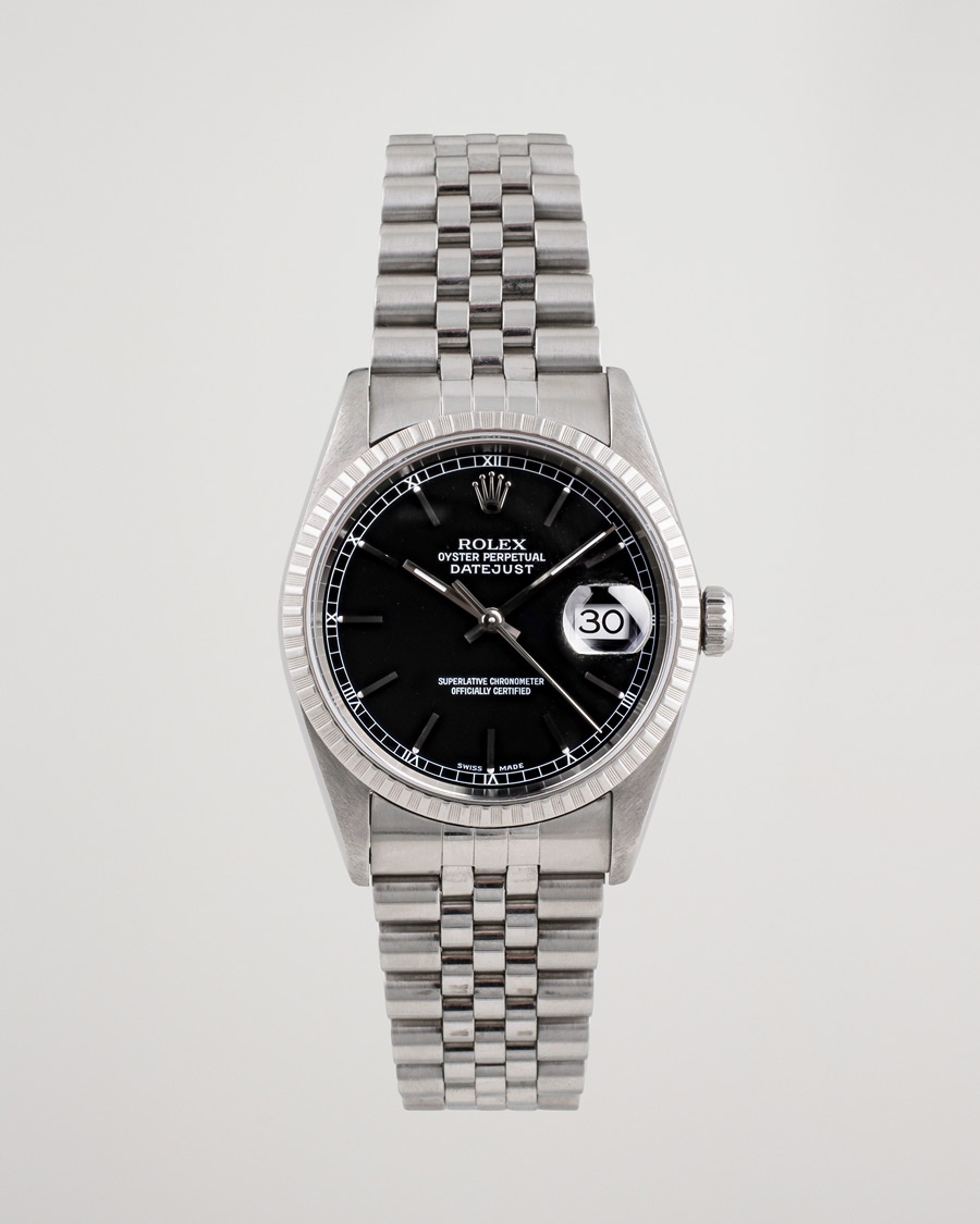 Brugt: | | Rolex Pre-Owned | Datejust 16220 Oyster Perpetual Black Steel Black