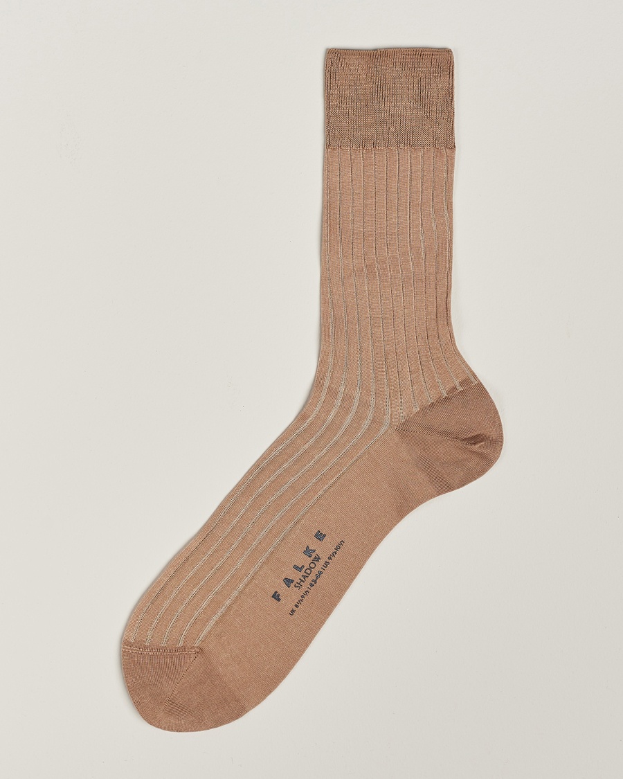 Herre |  | Falke | Shadow Stripe Sock Camel/White