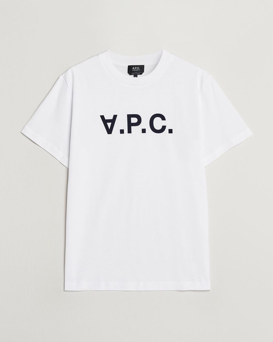 Herre | Udsalg tøj | A.P.C. | VPC T-Shirt White/Dark Navy