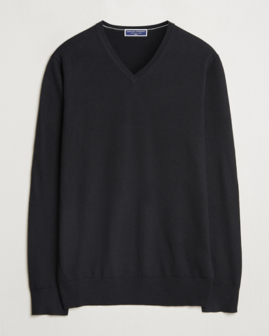  Pure Merino V-Neck Jumper Black