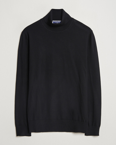  Pure Merino Roll Neck Jumper Black