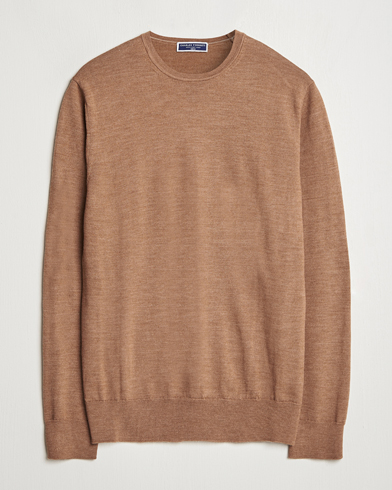  Pure Merino Crew Neck Jumper Sand