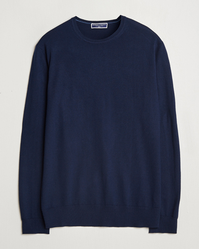  Pure Merino Crew Neck Jumper Navy