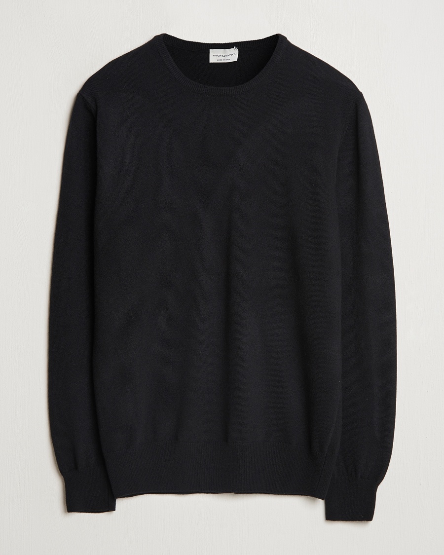 Morgano Wool/Cashmere Crewneck Black – Sort