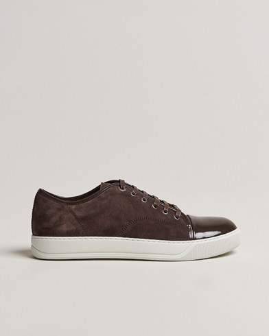  Patent Cap Toe Sneaker Dark Brown