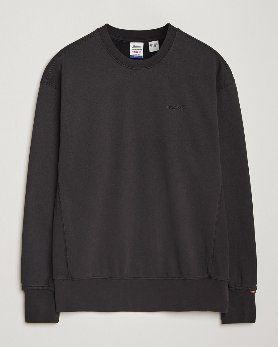 Levi's Garment Dyed Authentic Crew Neck Sweatshirt Black – Sort