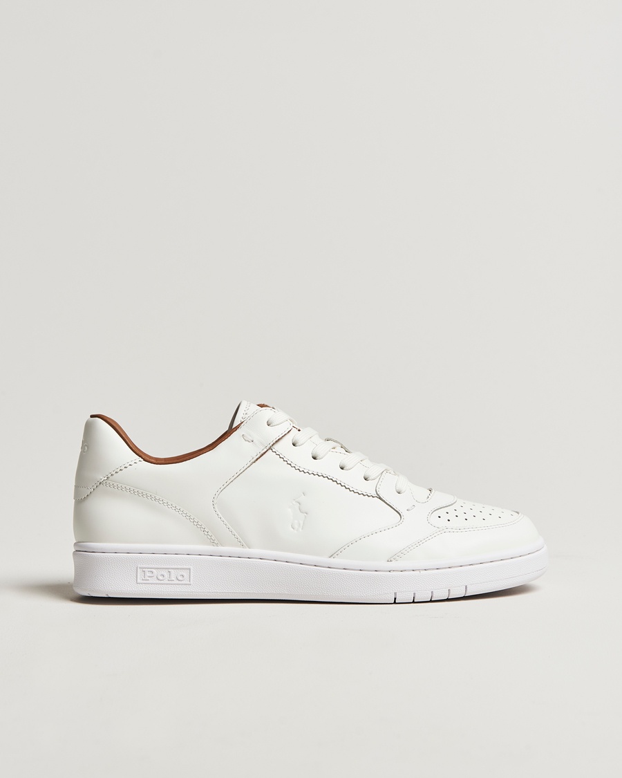 Herre | Sneakers med lavt skaft | Polo Ralph Lauren | Polo Court Sneaker Deckwash White Leather