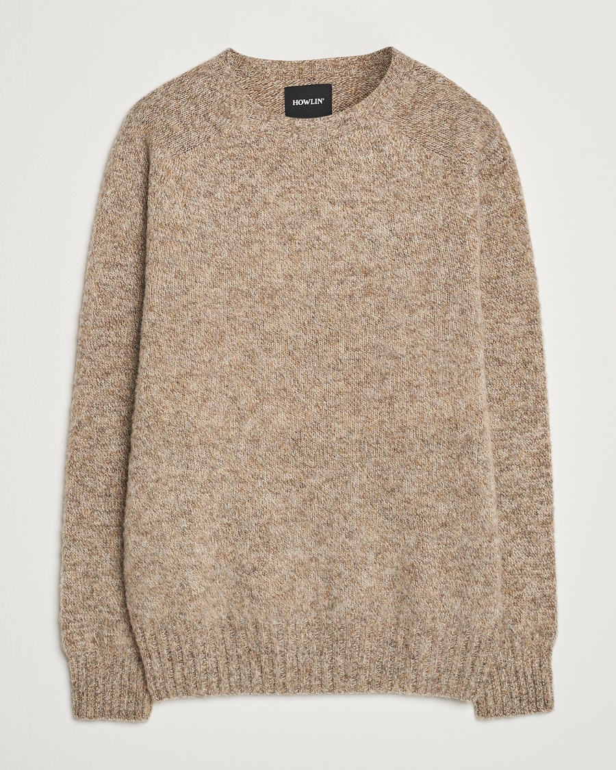Howlin' Brushed Wool Sweater Mixed Shrooms – Brun