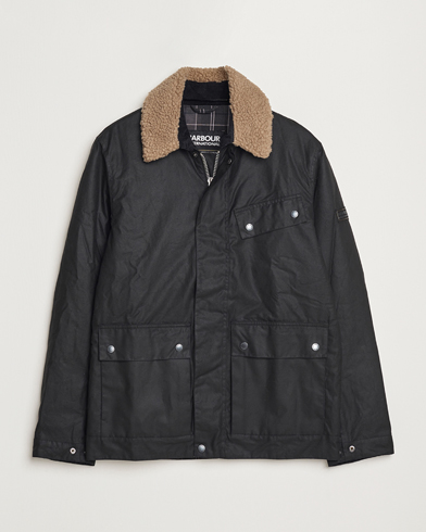  Coppice Wax Sherling Collar Jacket Black