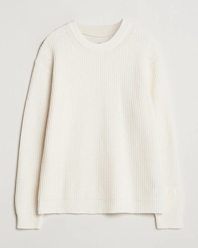  Lambswool Knitted Crew Neck Off White