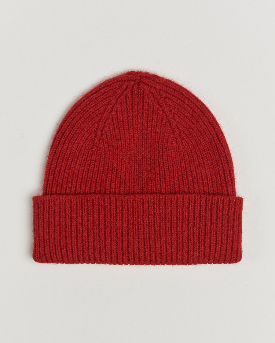 Le Bonnet Lambswool/Caregora Beanie Framboise – Rød