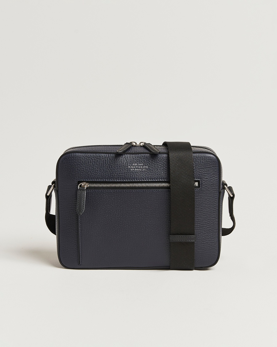 Herre |  | Smythson | Ludlow Zip Crossbody Bag Navy