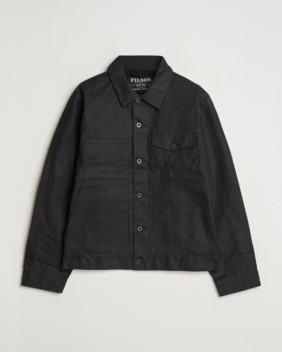 Filson Short Lined Tin Cloth Cruiser Black – Sort