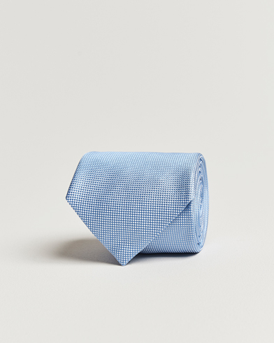  Micro Structure Silk Tie Light Blue