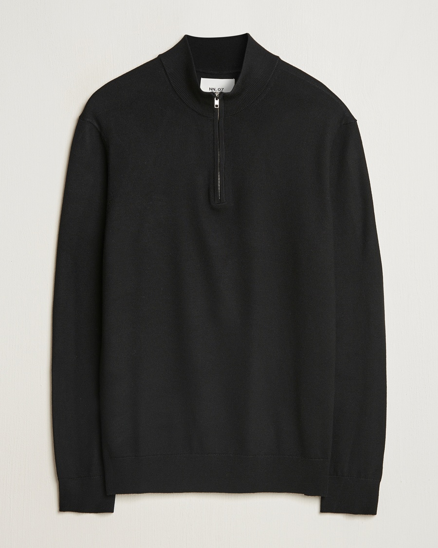 Herre | Udsalg tøj | NN07 | Sergio Merino Knitted Half Zip Black