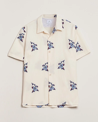  Flower Short Sleeve Shirt Off White