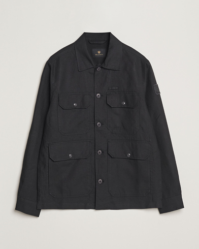  Forge Linen Overshirt Washed Black