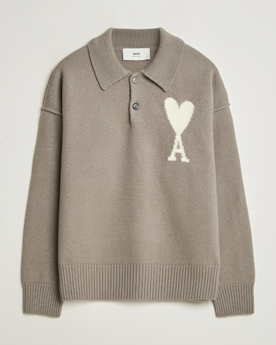  Big Heart Wool Polo Ash