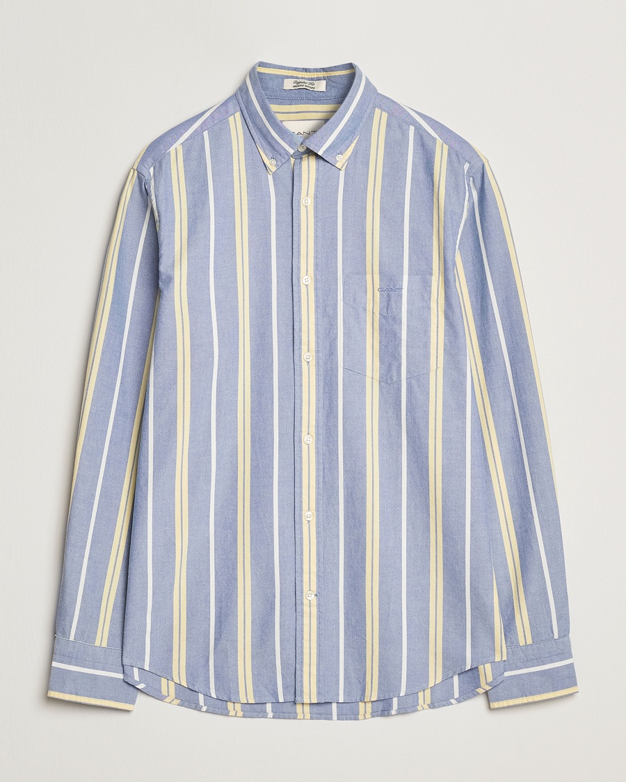 Herre | Business & Beyond | GANT | Regular Fit Archive Oxford Striped Shirt Rich Blue