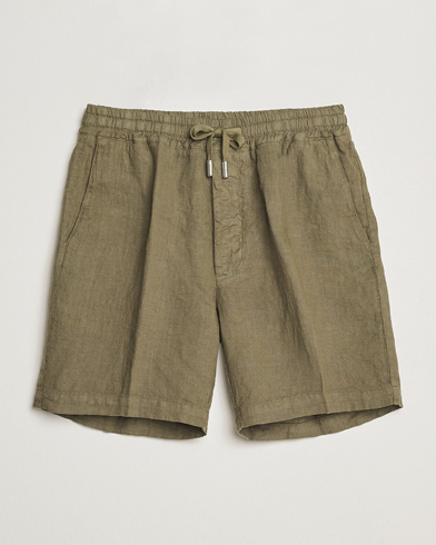  Linen Drawstring Shorts Military