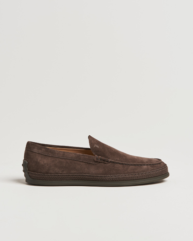  Raffia Loafer Dark Brown Suede