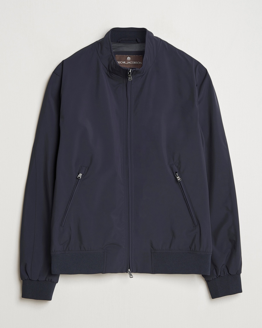 Oscar Jacobson Bomber Nylon Jacket Navy – Blå