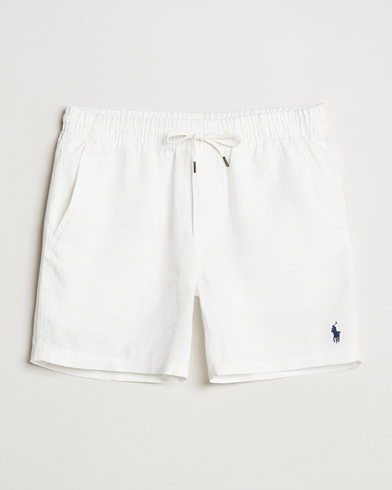 Herre | | Polo Ralph Lauren | Prepster Drawstring Linen Shorts Deckwash White