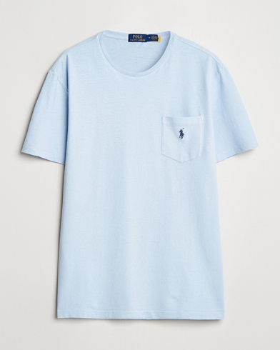 Herre | Kortærmede t-shirts | Polo Ralph Lauren | Cotton Linen T-Shirt Office Blue