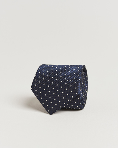  Micro Dot Silk Tie Navy