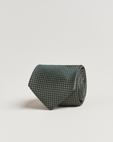  Structured Silk Tie Dark Green