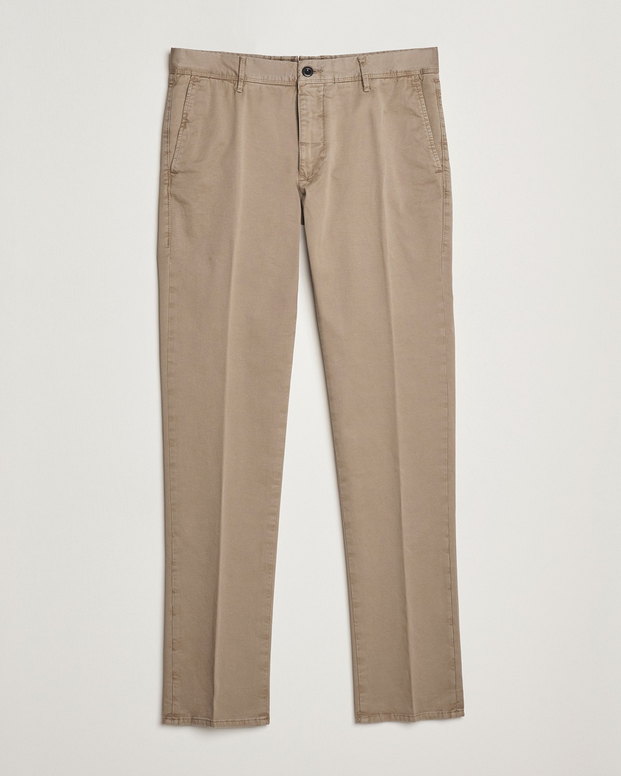 Herre | Bukser | Incotex | Slim Fit Garment Dyed Slacks Brown