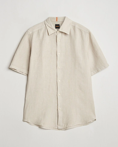  Rash Linen Short Sleeve Shirt Light Beige