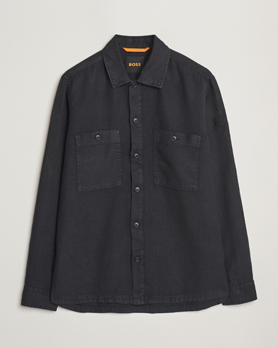  Locky Linen Overshirt Black