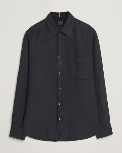  Relegant Linen Shirt Black