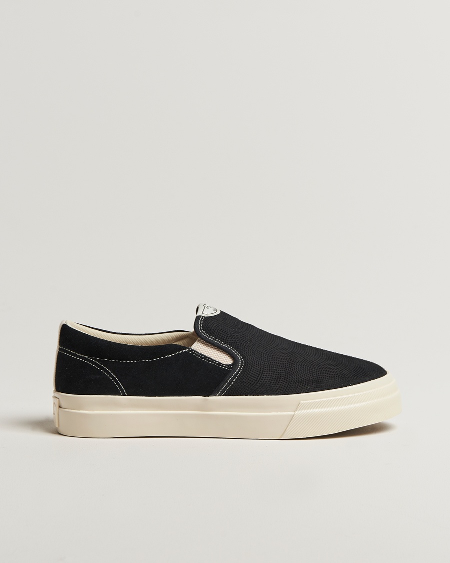 Herre | | Stepney Workers Club | Lister Suede Slip-On Sneaker Black