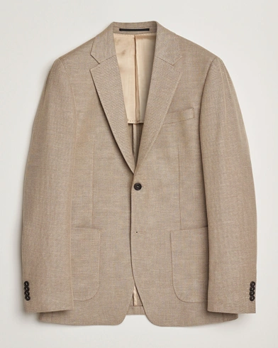  Justin Linen/Cotton Structured Blazer Practical Beige