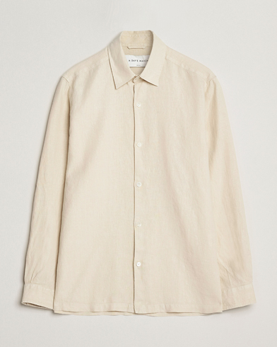 Herre | | A Day's March | Clean Cut Linen Shirt Oyster